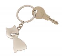 Brelok na klucze CAT, srebrny