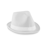 Kolorowy kapelusz z poliestrowej słomki z białą opaską WOOGIE