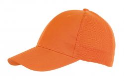 6 segmentowa czapka PITCHER, pomarańczowy
