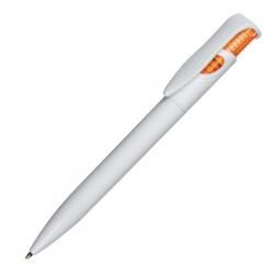 Długopis Fast, pomarańczowy/biały