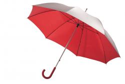 Lekki parasol SOLARIS, srebrny, czerwony