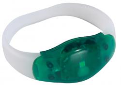 Świecąca opaska na rękę FESTIVAL, zielony, transparentny