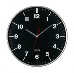 Zegar ścienny HEMERA, czarny, srebrny