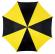 Automatyczny parasol DANCE, czarny, żółty